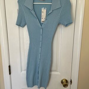 Urban Outfitters Blue Sheath Midi Dress